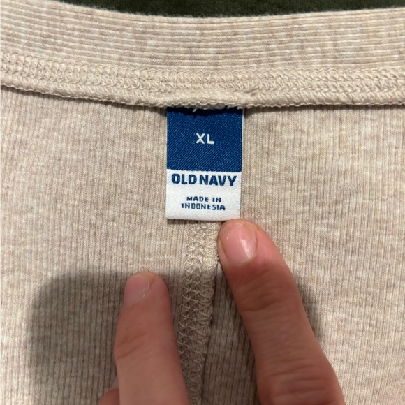 Old Navy Oatmeal Ribbed Henley Dress Women’s XL - Picture 3 of 3